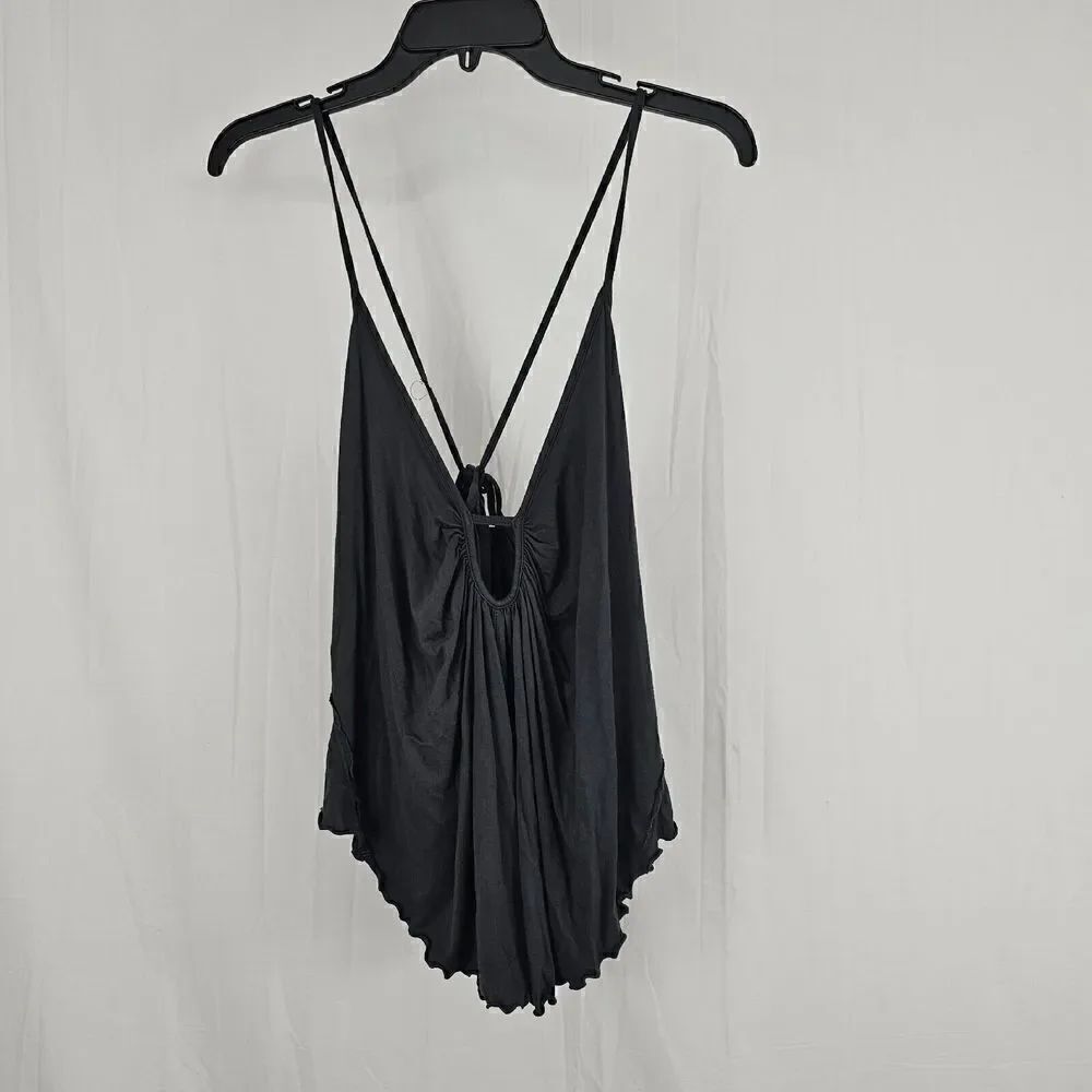 We The Free Dark Gray Keyhole Tie Back Women's Size XS Tank